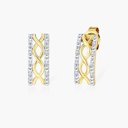 Kolczyki Savicki: złote, diamenty